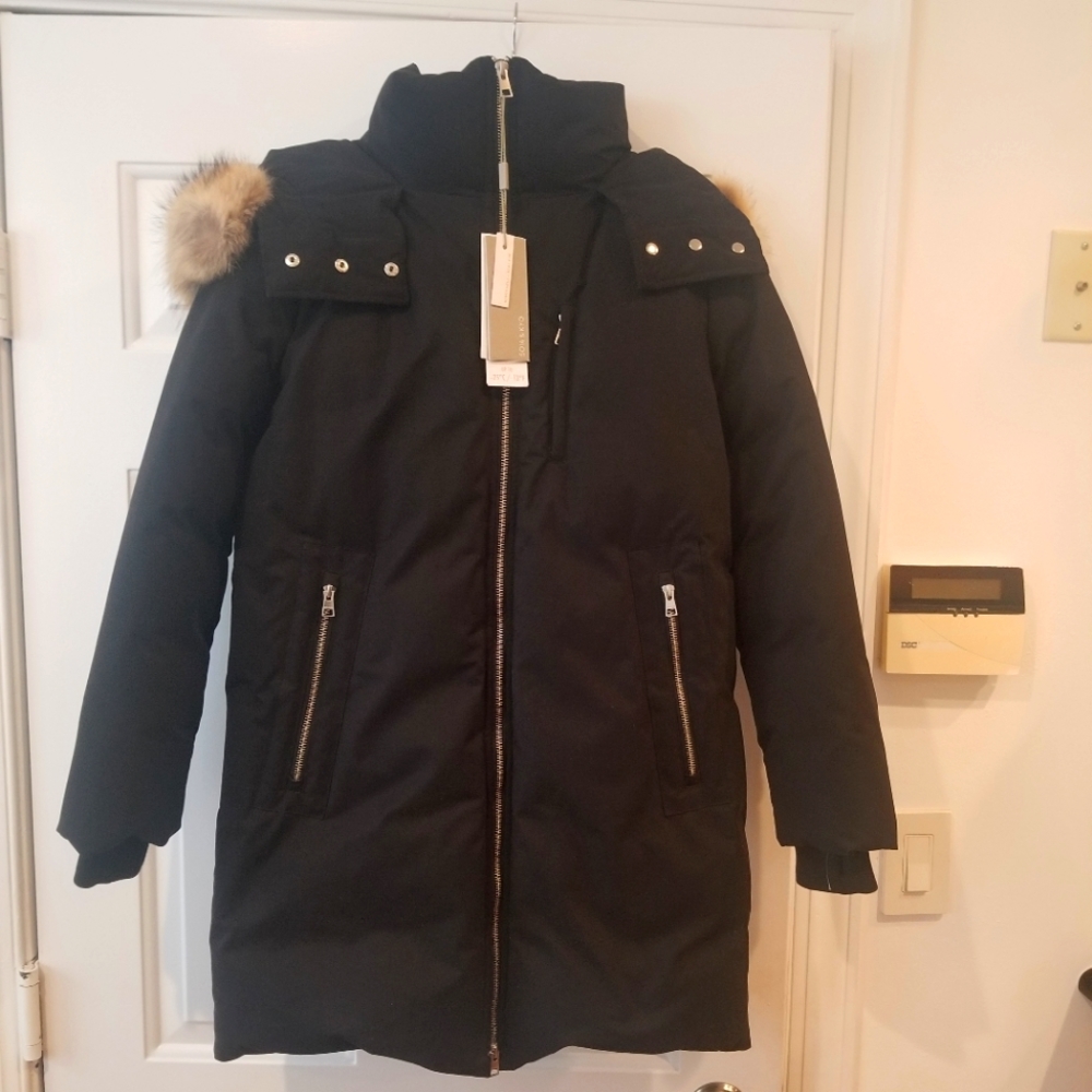 SOIA & KYO Coyote Fur-Trim Down-Fill Parka